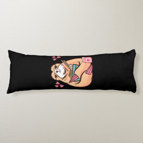 Cute Anime Kawaii Sloth with Strawberry Milk Body Pillow