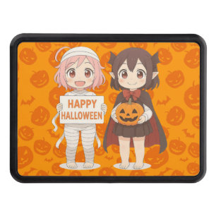 Cute anime mummy & vampire girls hitch cover
