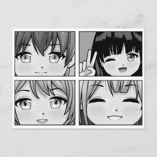 Cute Anime Postcard (Front)