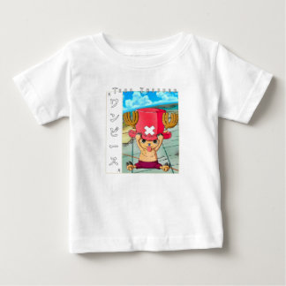 Cute Anime Reindeer Character with Red Medi Baby T-Shirt