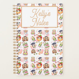 Cute Anime School Personalize Name Planner