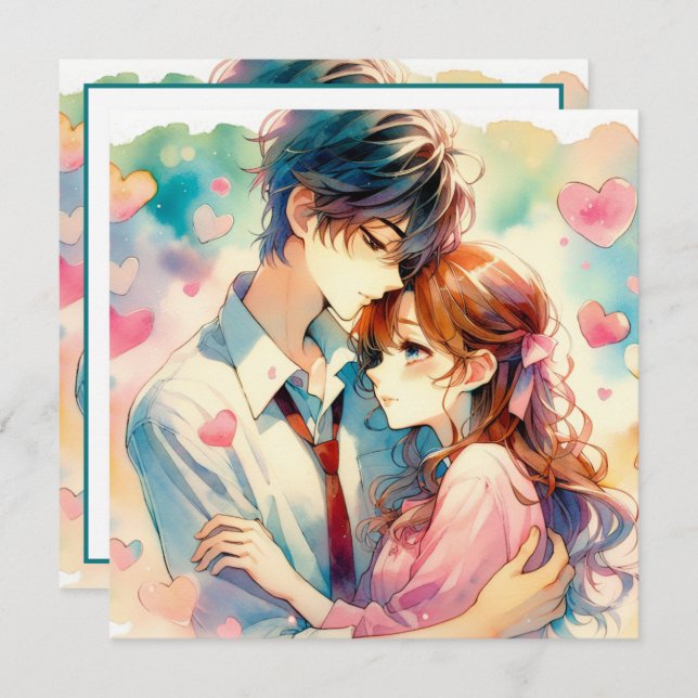 Cute Anime Themed Valentine's Day (Front/Back)
