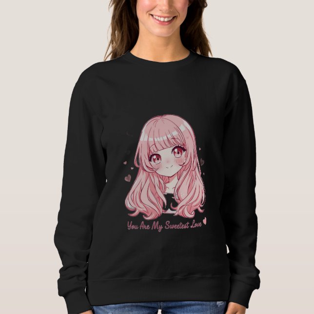 Cute Anime Valentine Sweatshirt (Front)