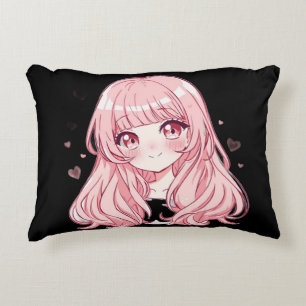 Cute Anime Valentine Sweatshirt Accent Pillow