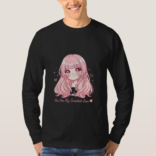 Cute Anime Valentine Sweatshirt T-Shirt (Front)