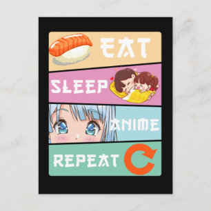 Cute Anime watching Girl Japan Comic Manga Anime Postcard