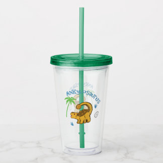 Cute Ankylosaurus Acrylic Tumbler