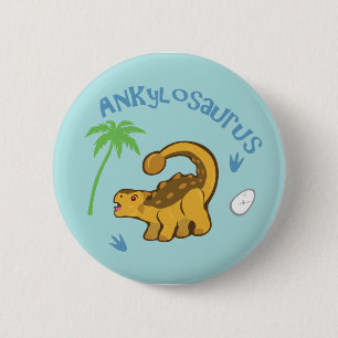 Cute Ankylosaurus Pinback Button