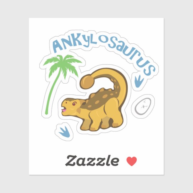 Cute Ankylosaurus Sticker (Sheet)