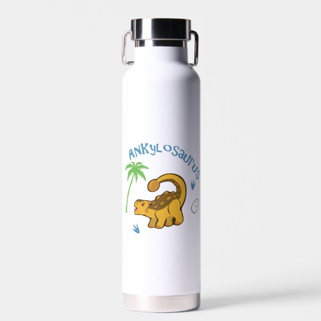 Cute Ankylosaurus Water Bottle (Front)
