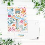 Cute Ann Arbor Michigan Favorite Things Map Postcard<br><div class="desc">Remember your time in Ann Arbor Michigan with this keepsake postcard! This hand illustrated postcard includes note worthy places and events from the area. It would be beautiful framed and hung on a wall!</div>