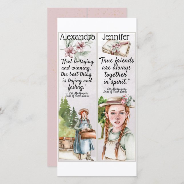 Cute Anne of Green Gables Quotes Gift Bookmarks Ca Card (Front/Back)