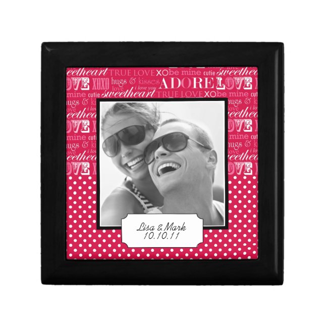 Cute Anniversary Photo Keepsake Box (Front)