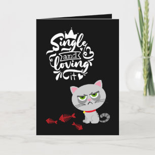 Cute annoyed cat begging for Valentine Funny Holiday Card