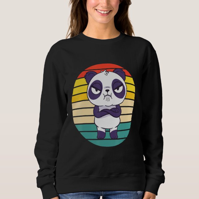 Cute Annoyed Panda Sweatshirt (Front)