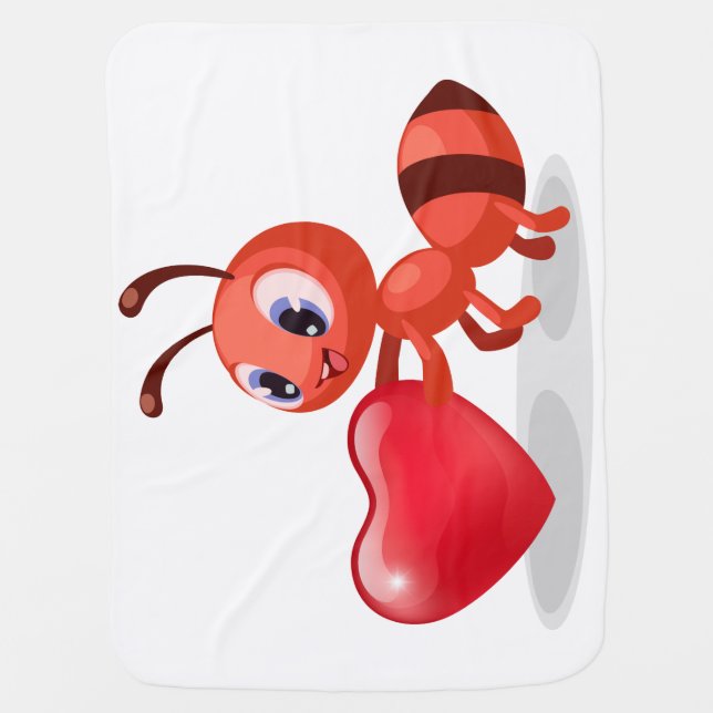 Cute Ant Baby Blanket (Front)