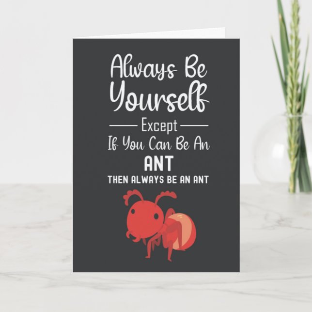 Cute Ant Cards Bug Insect Cartoon Funny Humor (Front)
