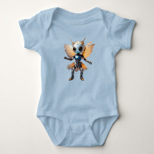 Cute Ant Girl Dancing Robot Pixie Baby Bodysuit