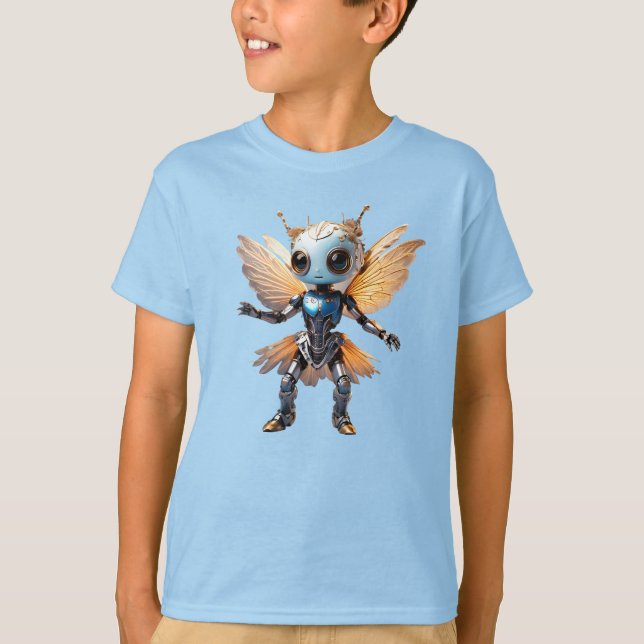 Cute Ant Girl Dancing Robot Pixie T-Shirt (Front)