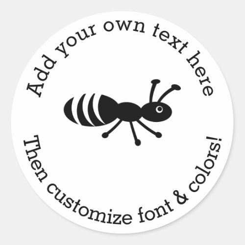 Cute Ant or Termite Funny Pest Control Classic Round Sticker