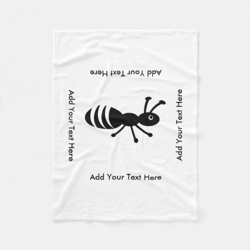 Cute Ant or Termite Funny Pest Control Fleece Blanket