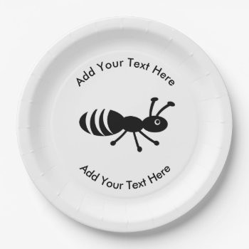 Cute Ant Or Termite Funny Pest Control Paper Plates by DoodleDeDoo at Zazzle