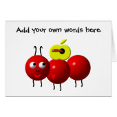 Cute Ant With Apple (Front Horizontal)