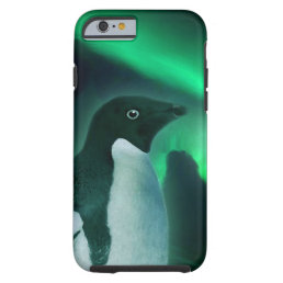 Cute Antarctic Penguin and Aurora Australis Tough iPhone 6 Case