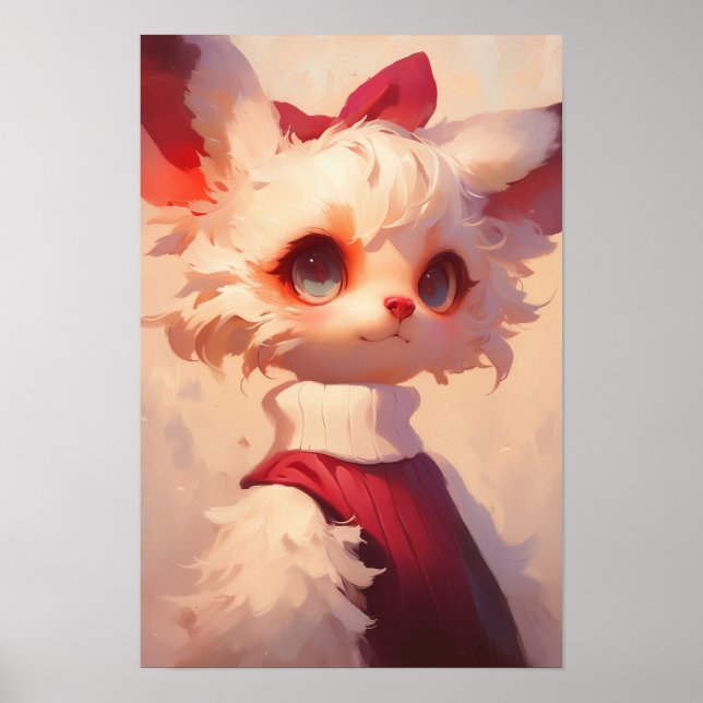 Cute Anthro Cat Poster (Front)