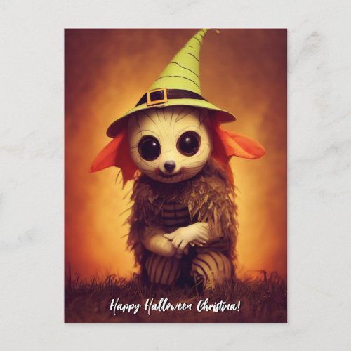 Cute Anthropomorphic Critter Animal Halloween Card