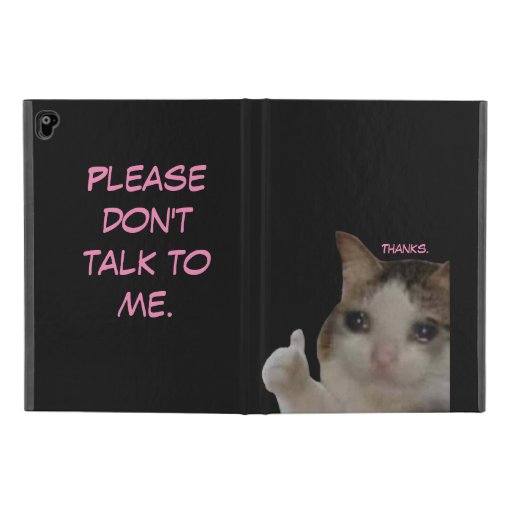 Cute Anti-Social Cat IPad Cover