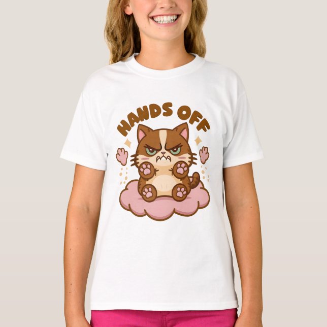 Cute Anti-Social Cat T-Shirt (Front)