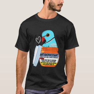 Cute Antidepressant Parrot I Blue Indian Ringneck T-Shirt