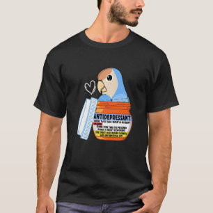 Cute Antidepressant Parrot I Peach faced Blue Love T-Shirt