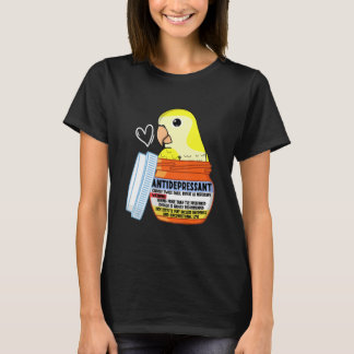 Cute Antidepressant Parrot I Yellow Monk Parakeet T-Shirt