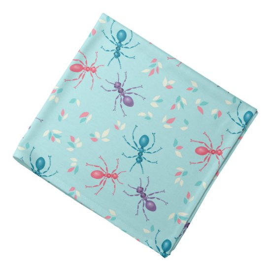 Cute Ants In Pastel Tones Vector Art Bandana