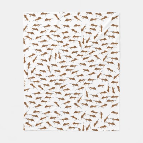 Cute Ants Pattern Fleece Blanket