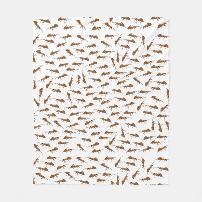Cute Ants Pattern Fleece Blanket (Front)