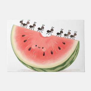 Cute Ants Watermelon Slice Doormat