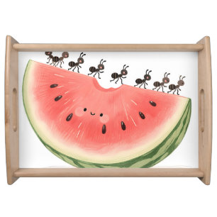 Cute Ants Watermelon Slice Serving Tray