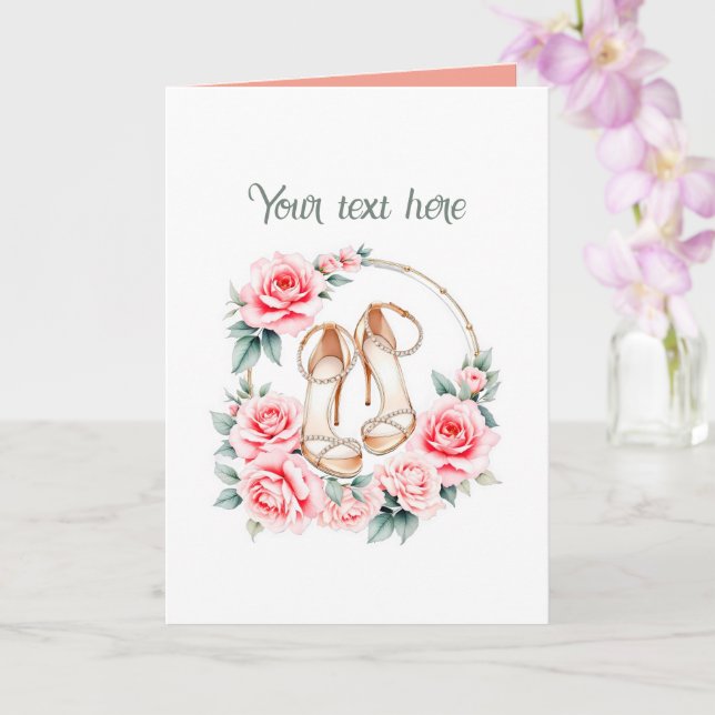 Cute Any purpose customizable  Card (Orchid)