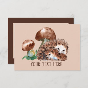 cute any purpose hedgehog add sentiment thank you card