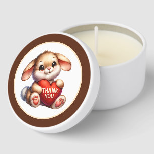 Cute any purpose thank you bunny mini candle favors
