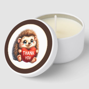 Cute any purpose thank you hedgehog mini candle favors