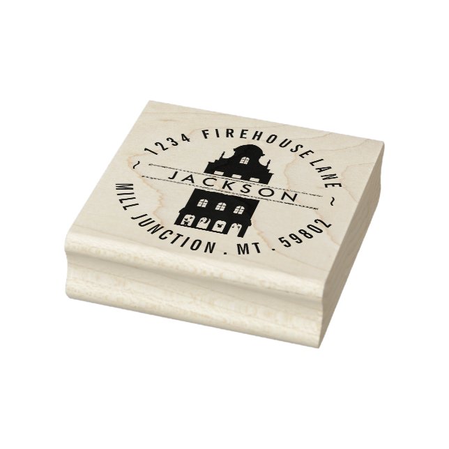 Cute Apartment Building Return Address Stamp (Stamp)