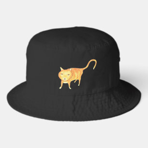Cute Apathetic Orange Cat Bucket Hat