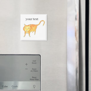 Cute Apathetic Orange Cat Magnet