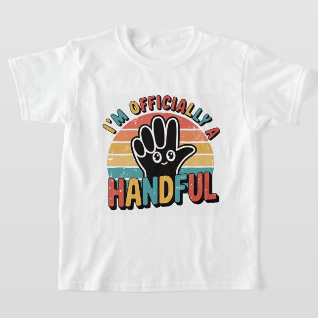 Cute Apparel for Boy Girl 5th Birthday Party Funny T-Shirt (Laydown)