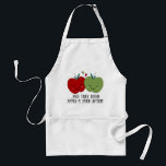 Cute Apple Apron<br><div class="desc">Make a delicious 'International Eat an Apple Day' with unique Apple art printed on Apron for men, women & kids. This Apron has cute 2 apples and '... and they lived apple-y (happily) ever after' quote design. You can buy this Apron in 3 different sizes & colors. 🍎 Eat apple...</div>