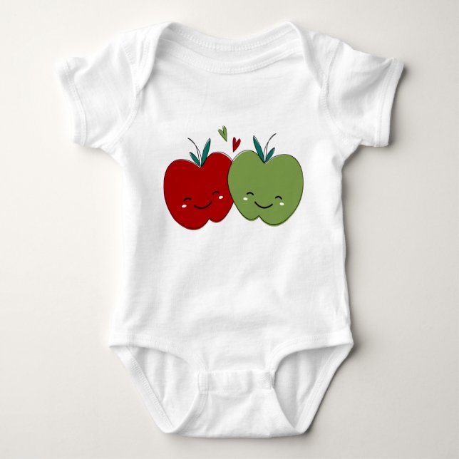 Cute Apple Baby Bodysuit (Front)